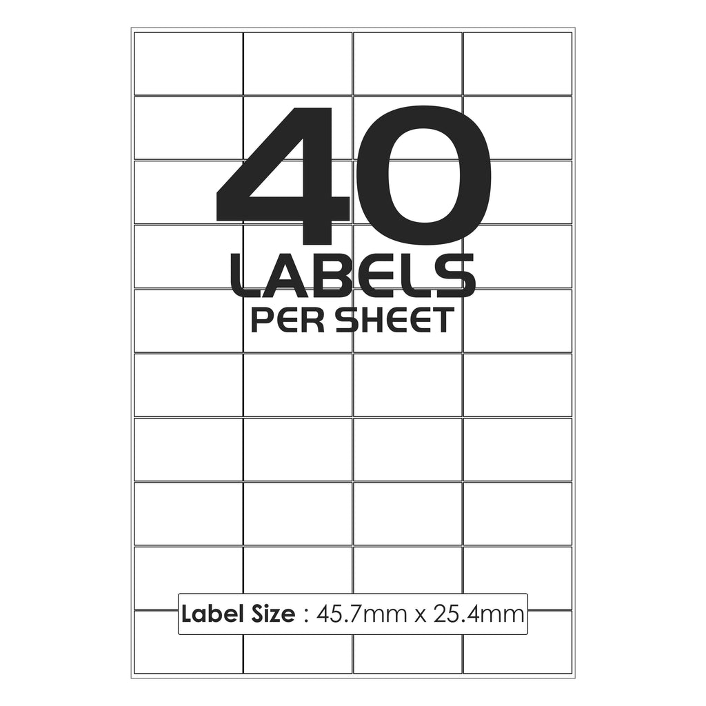 40 Labels Per Sheet